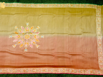 Pure Tussar Georgette Handloom Banarasi Turkish Dupatta