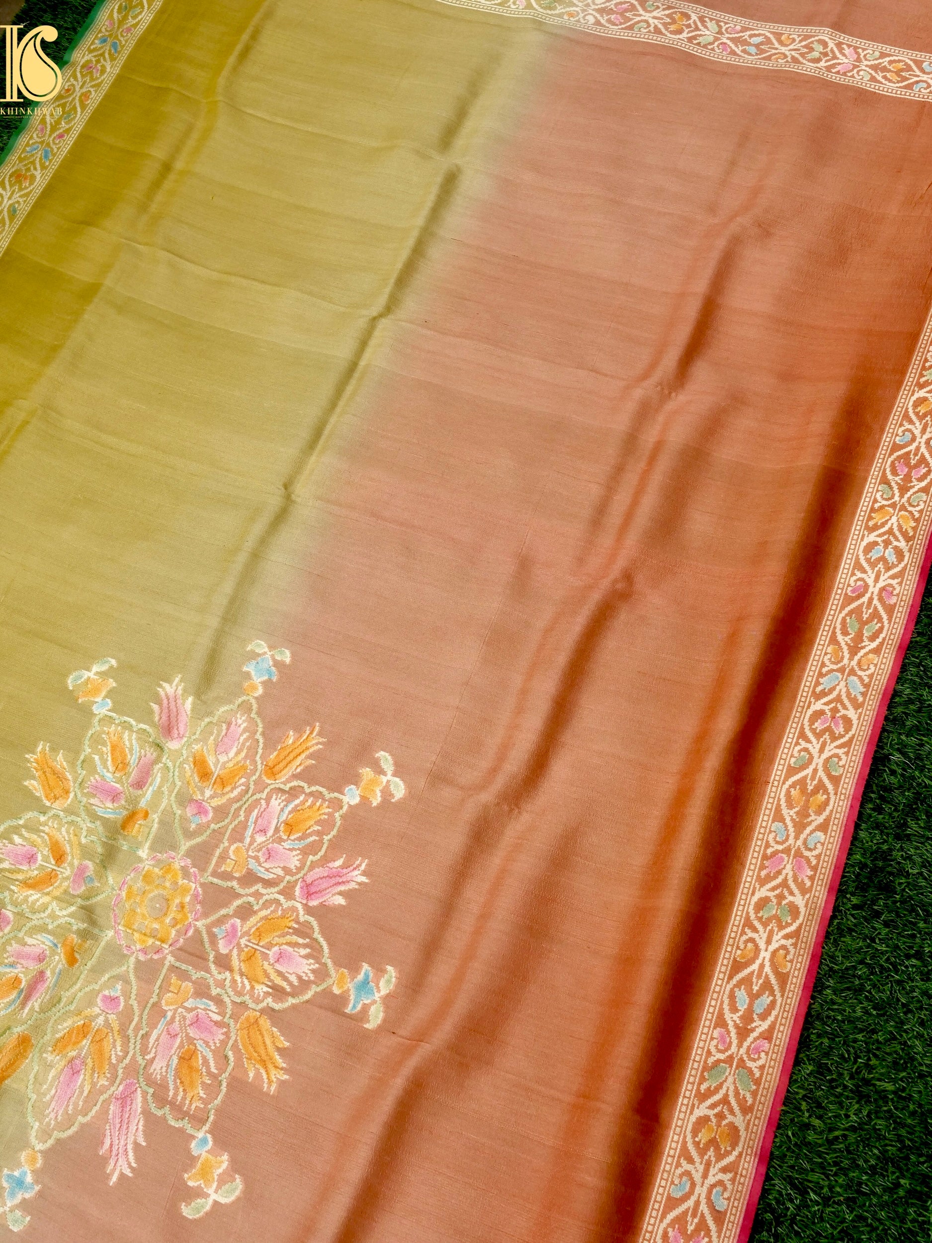 Pure Tussar Georgette Handloom Banarasi Turkish Dupatta