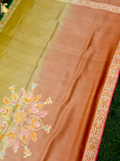 Pure Tussar Georgette Handloom Banarasi Turkish Dupatta