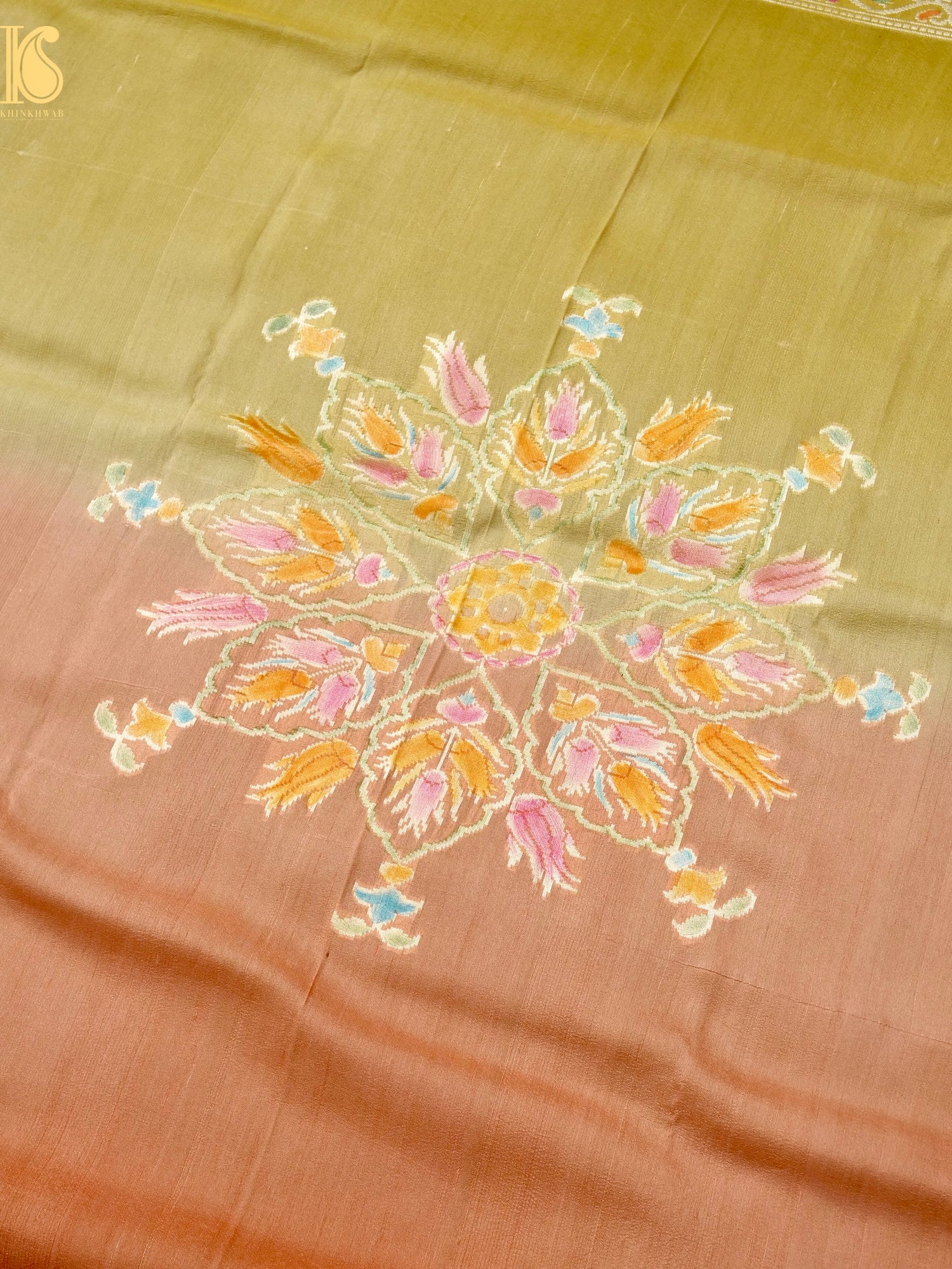 Pure Tussar Georgette Handloom Banarasi Turkish Dupatta