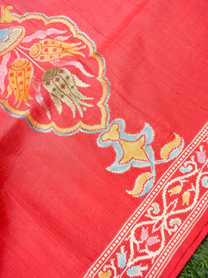 Pure Tussar Georgette Handloom Banarasi Turkish Dupatta