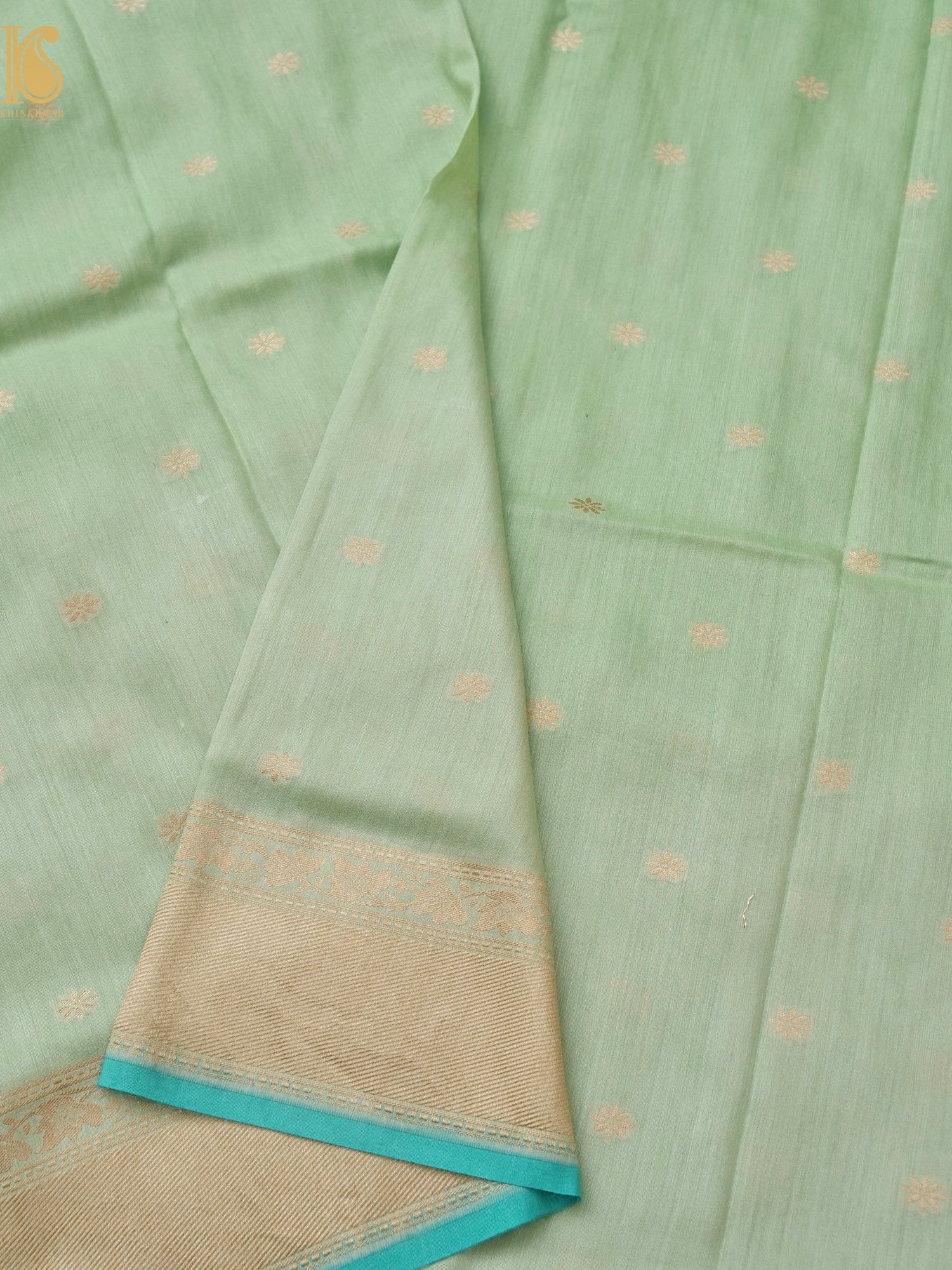 Handwoven Banarasi Moonga Silk Dupatta with Meenakari