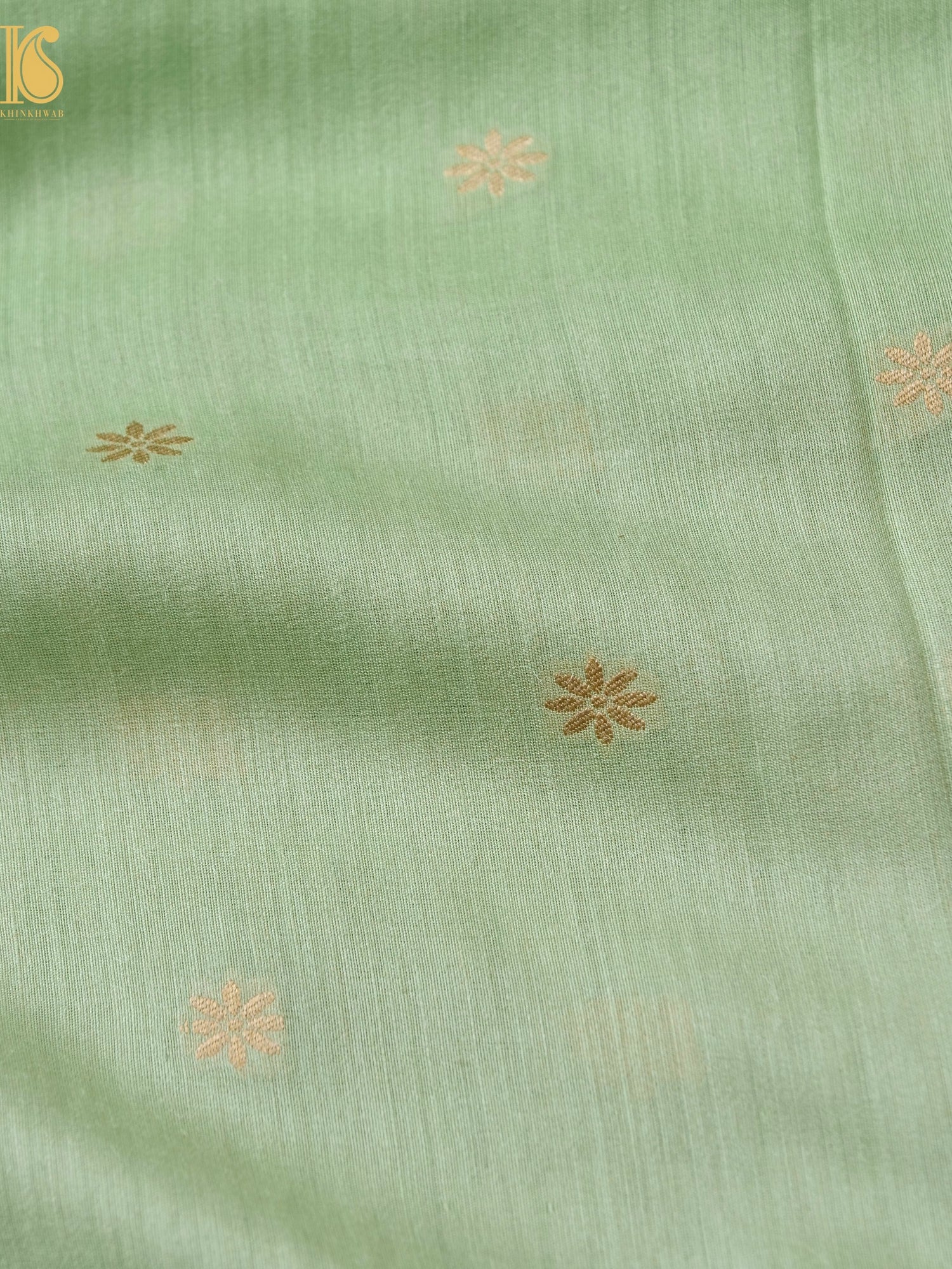 Handwoven Banarasi Moonga Silk Dupatta with Meenakari