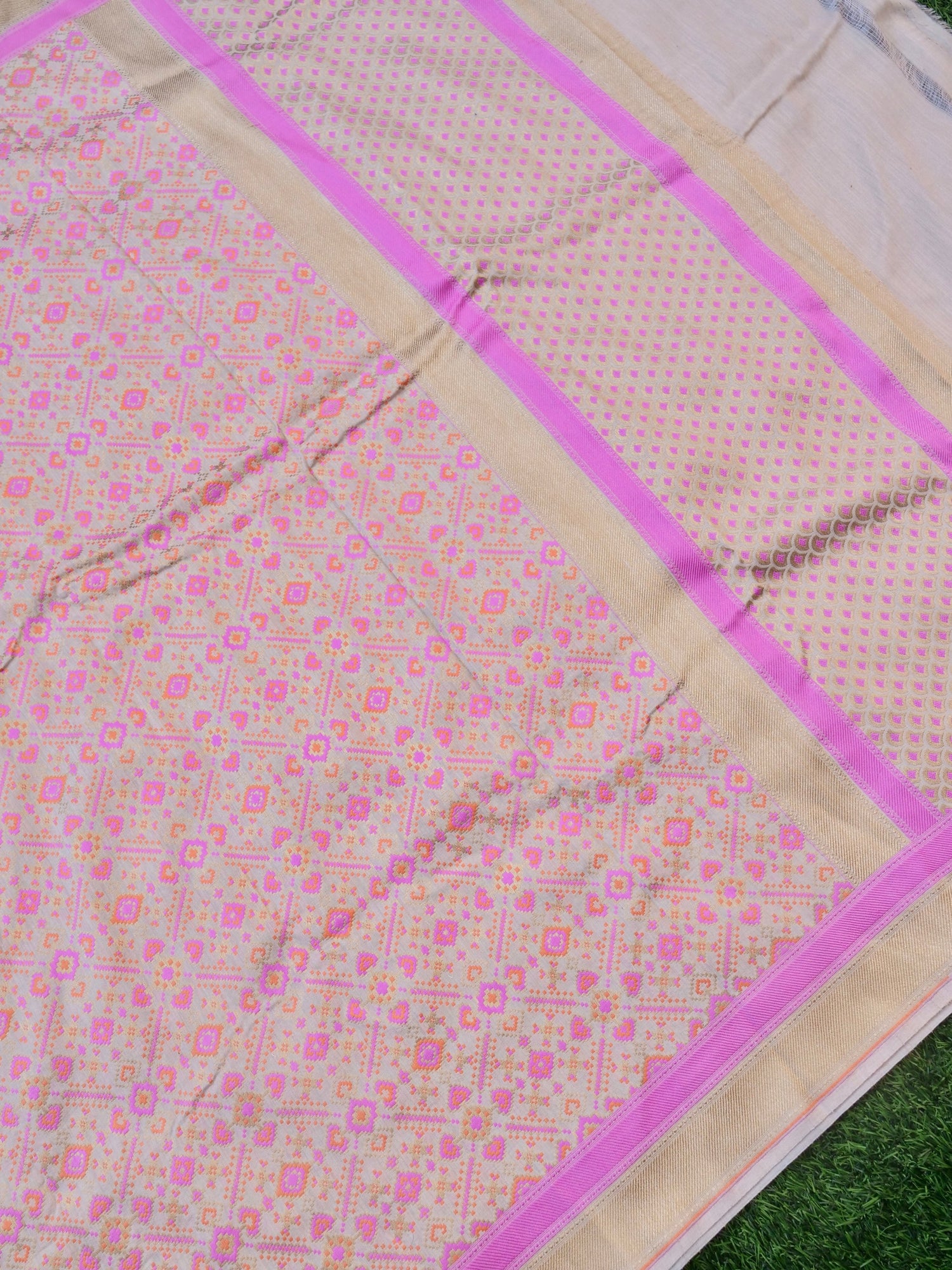 Banarasi Moonga Silk Dupatta with Patola