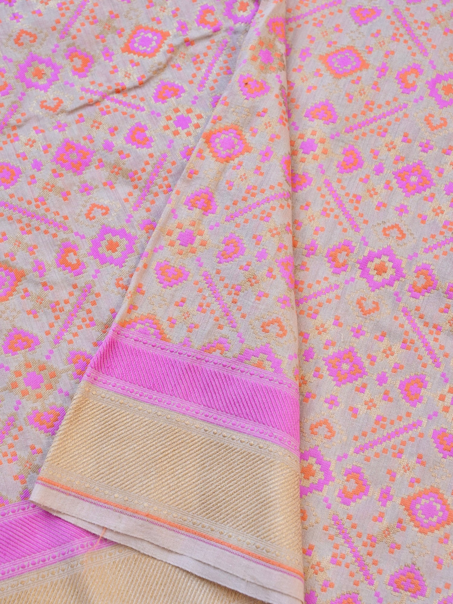 Banarasi Moonga Silk Dupatta with Patola