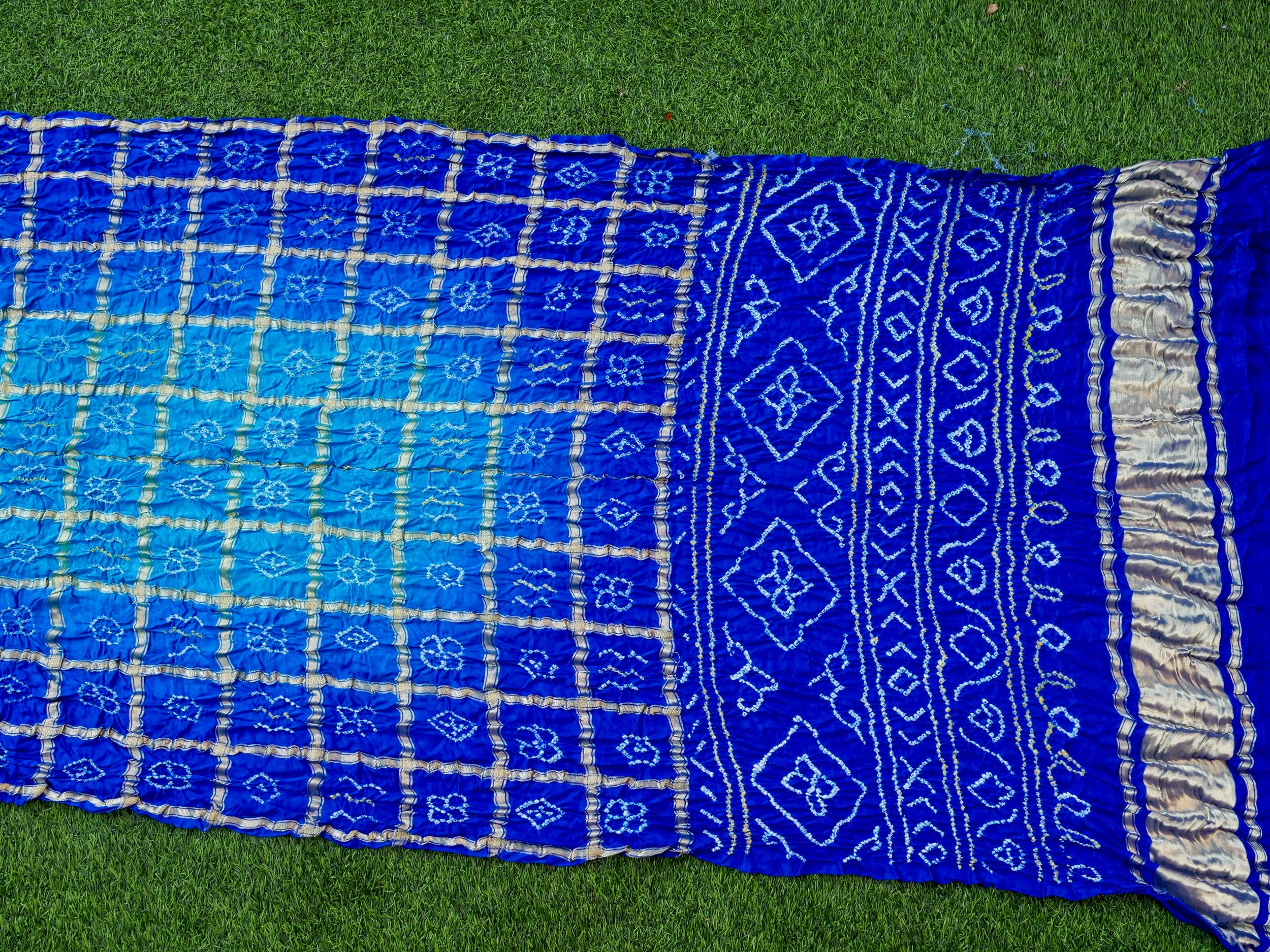 Handwoven Gajji Silk Gharchola Bandhani Saree