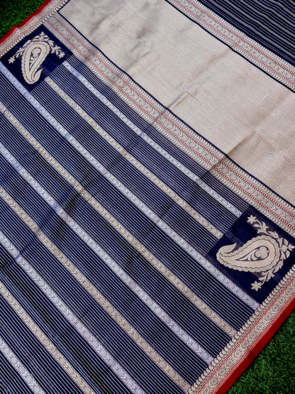 Handloom Katan Silk Banarasi Kadwa Ektara Saree