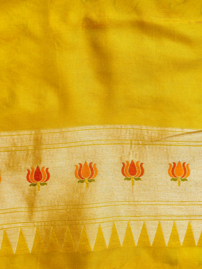 Handloom Banarasi Katan Silk Khinkhab Cow Saree