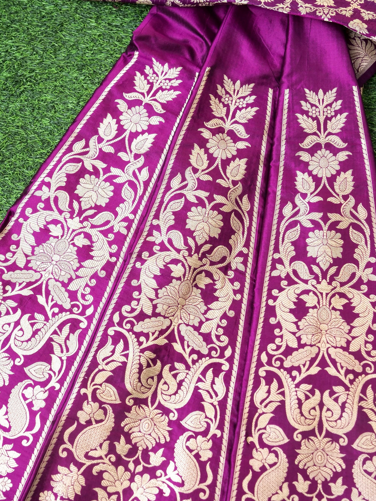 Handloom Banarasi Katan Silk Kalidar Lehenga