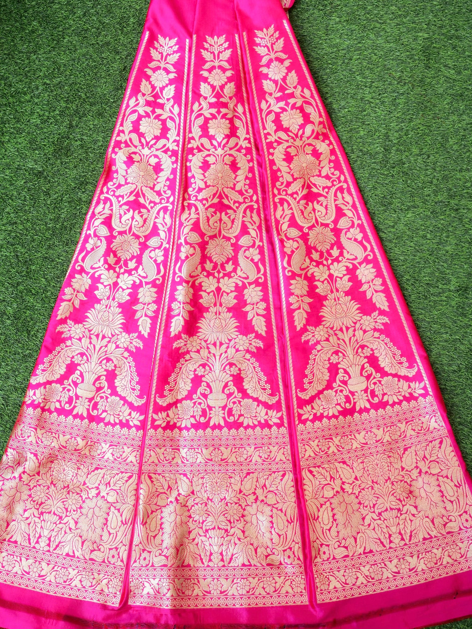 Handloom Banarasi Katan Silk Kalidar Lehenga