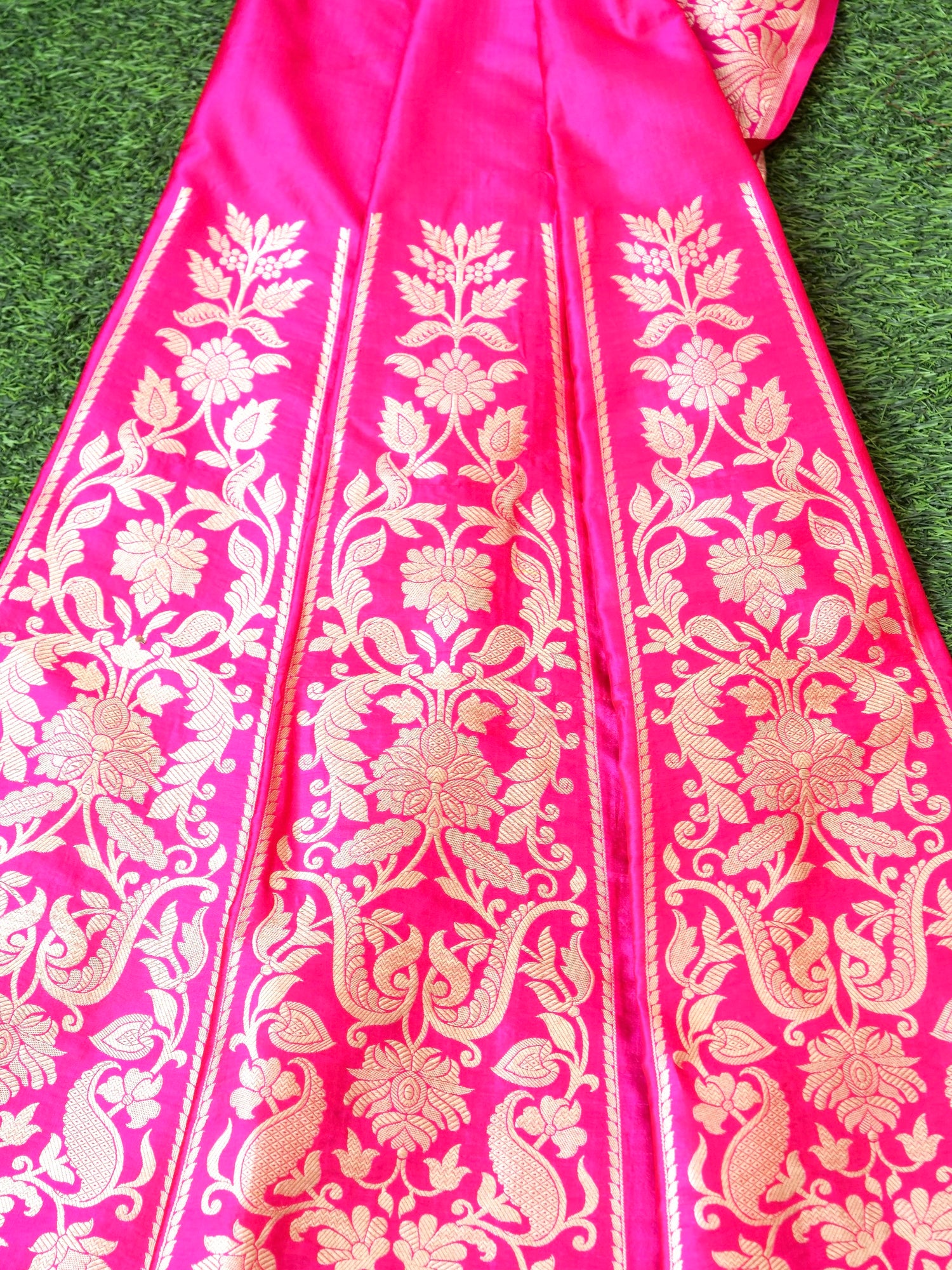 Handloom Banarasi Katan Silk Kalidar Lehenga