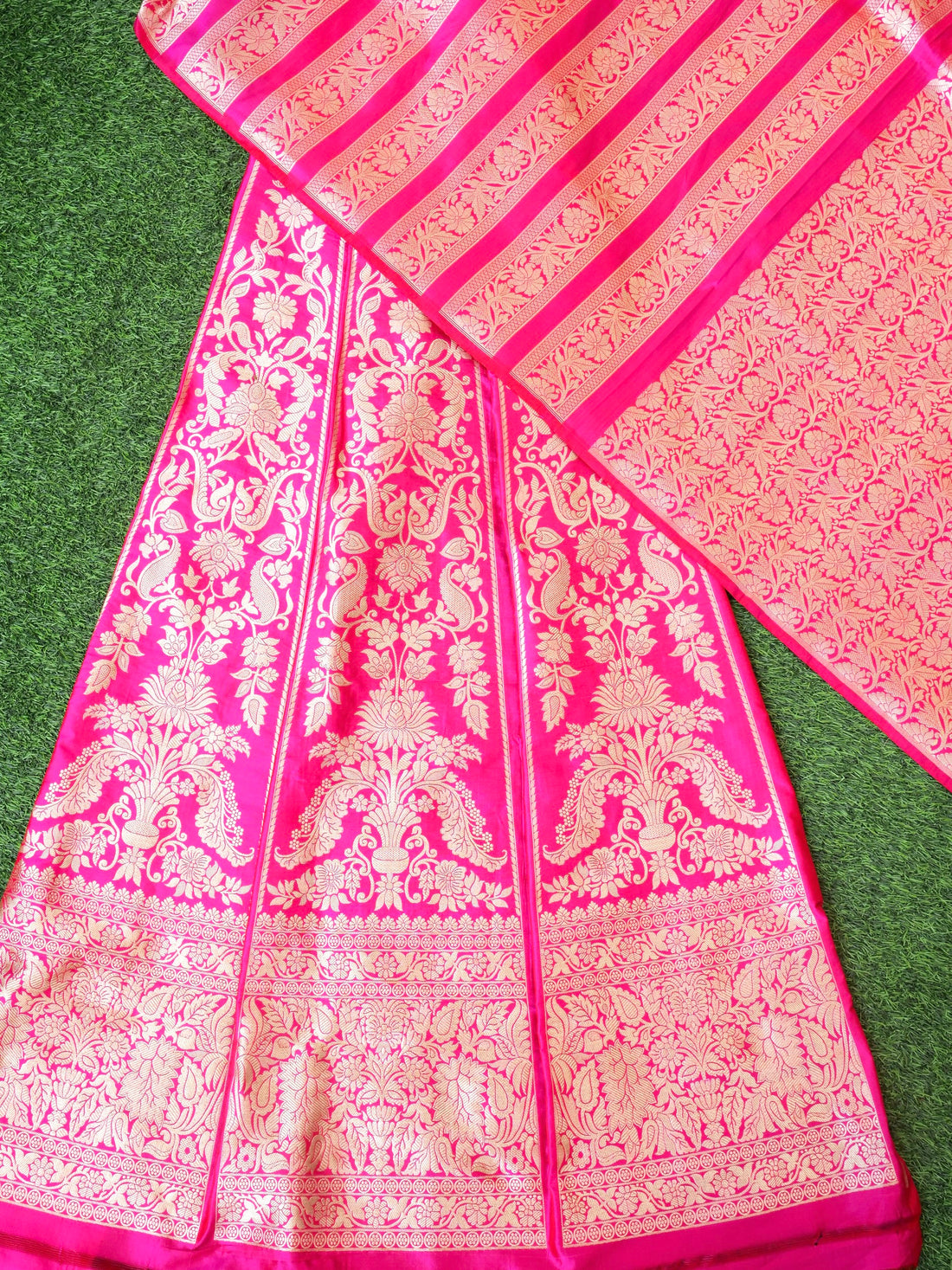 Handloom Banarasi Katan Silk Kalidar Lehenga