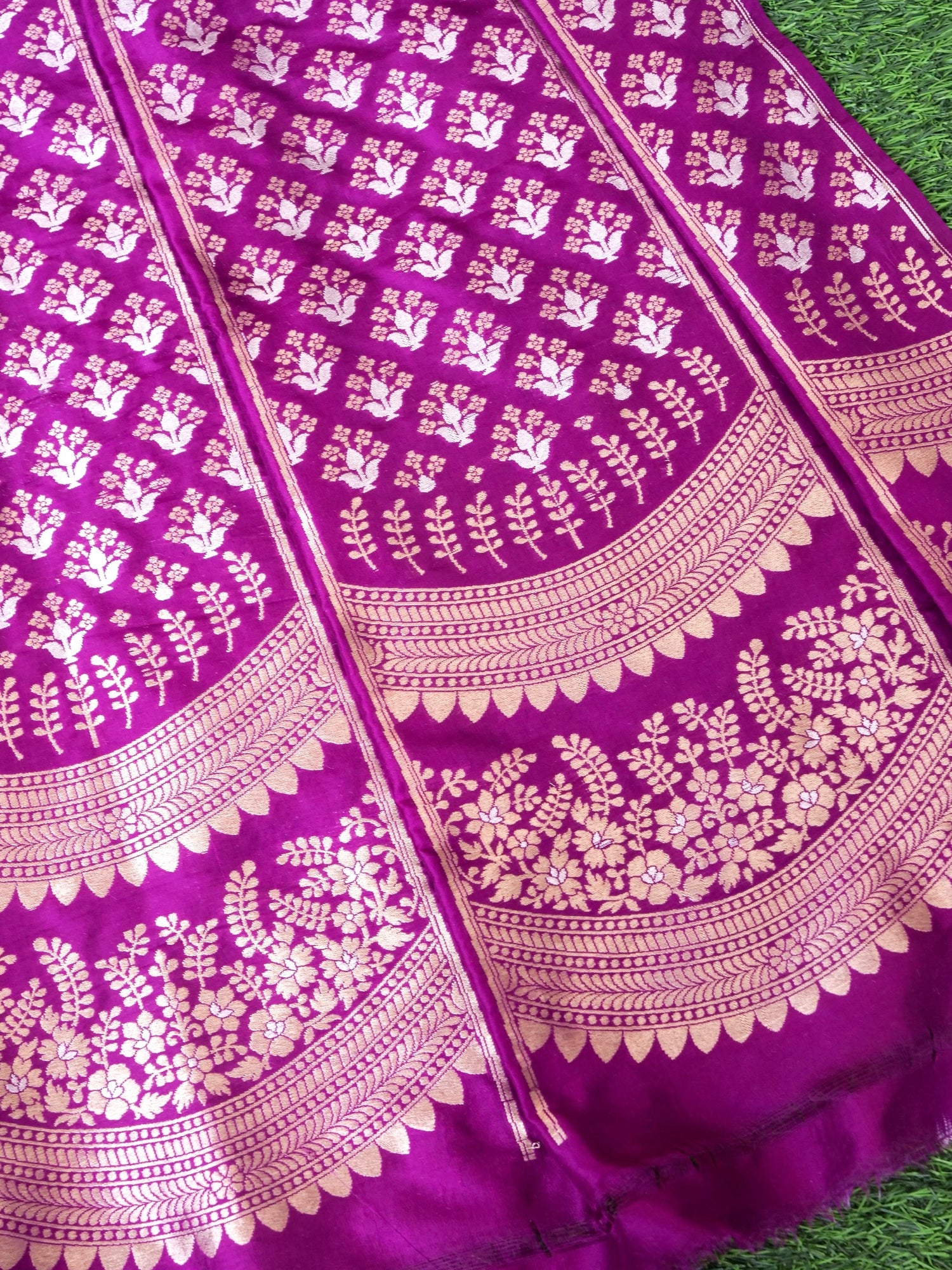 Handloom Banarasi Katan Silk Kalidar Lehenga