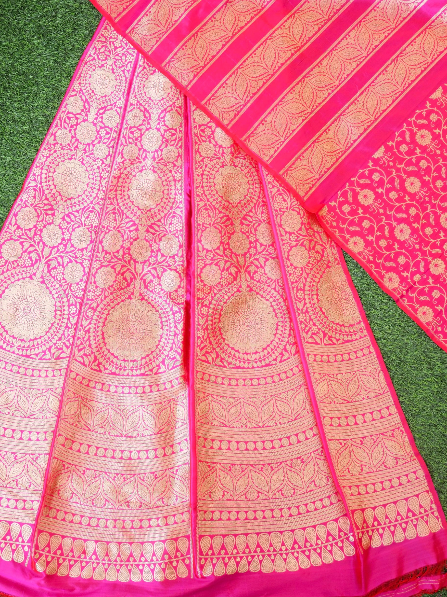 Handloom Banarasi Katan Silk Kalidar Lehenga