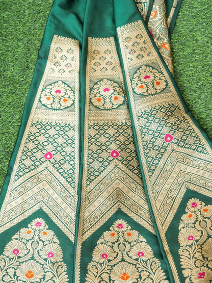 Handloom Banarasi Katan Silk Kalidar Lehenga