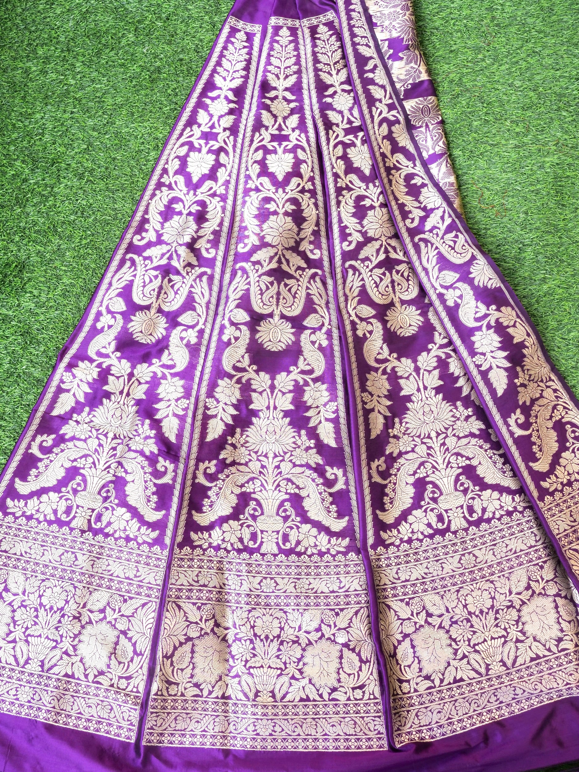 Handloom Banarasi Katan Silk Kalidar Lehenga