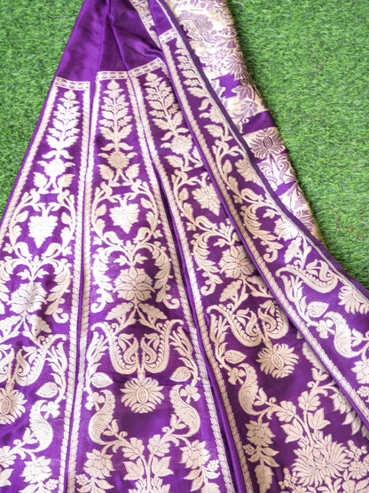 Handloom Banarasi Katan Silk Kalidar Lehenga