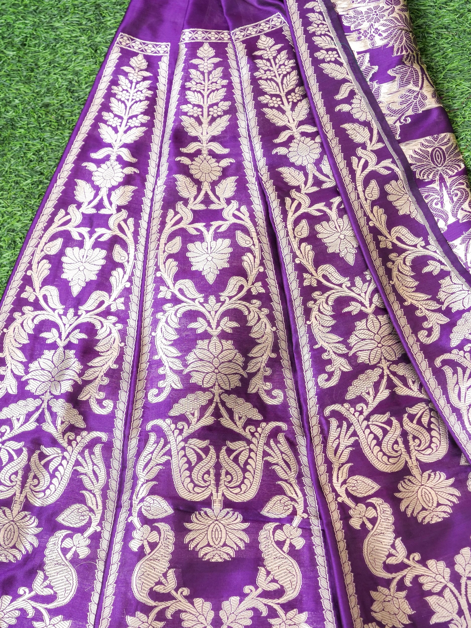 Handloom Banarasi Katan Silk Kalidar Lehenga