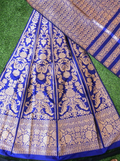 Handloom Banarasi Katan Silk Kalidar Lehenga