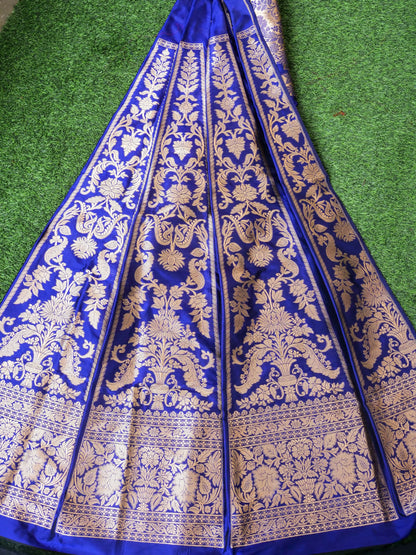 Handloom Banarasi Katan Silk Kalidar Lehenga