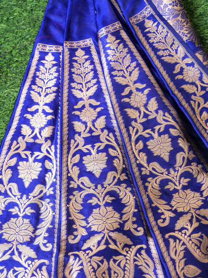 Handloom Banarasi Katan Silk Kalidar Lehenga