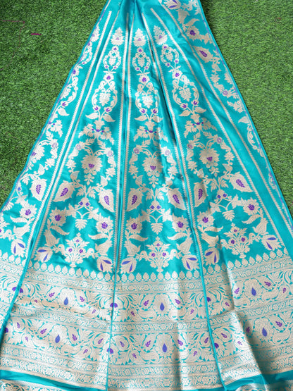 Handloom Banarasi Katan Silk Kalidar Lehenga