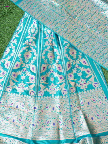 Handloom Banarasi Katan Silk Kalidar Pankhuri Lehenga