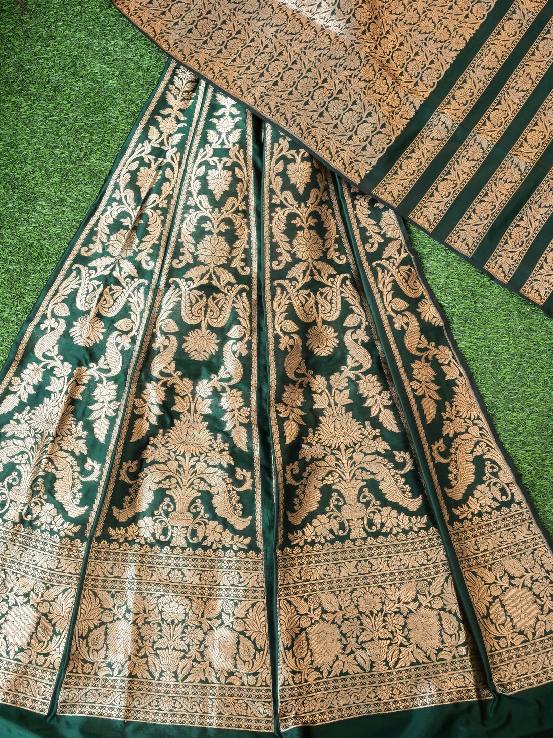 Handloom Banarasi Katan Silk Kalidar Aranya Lehenga