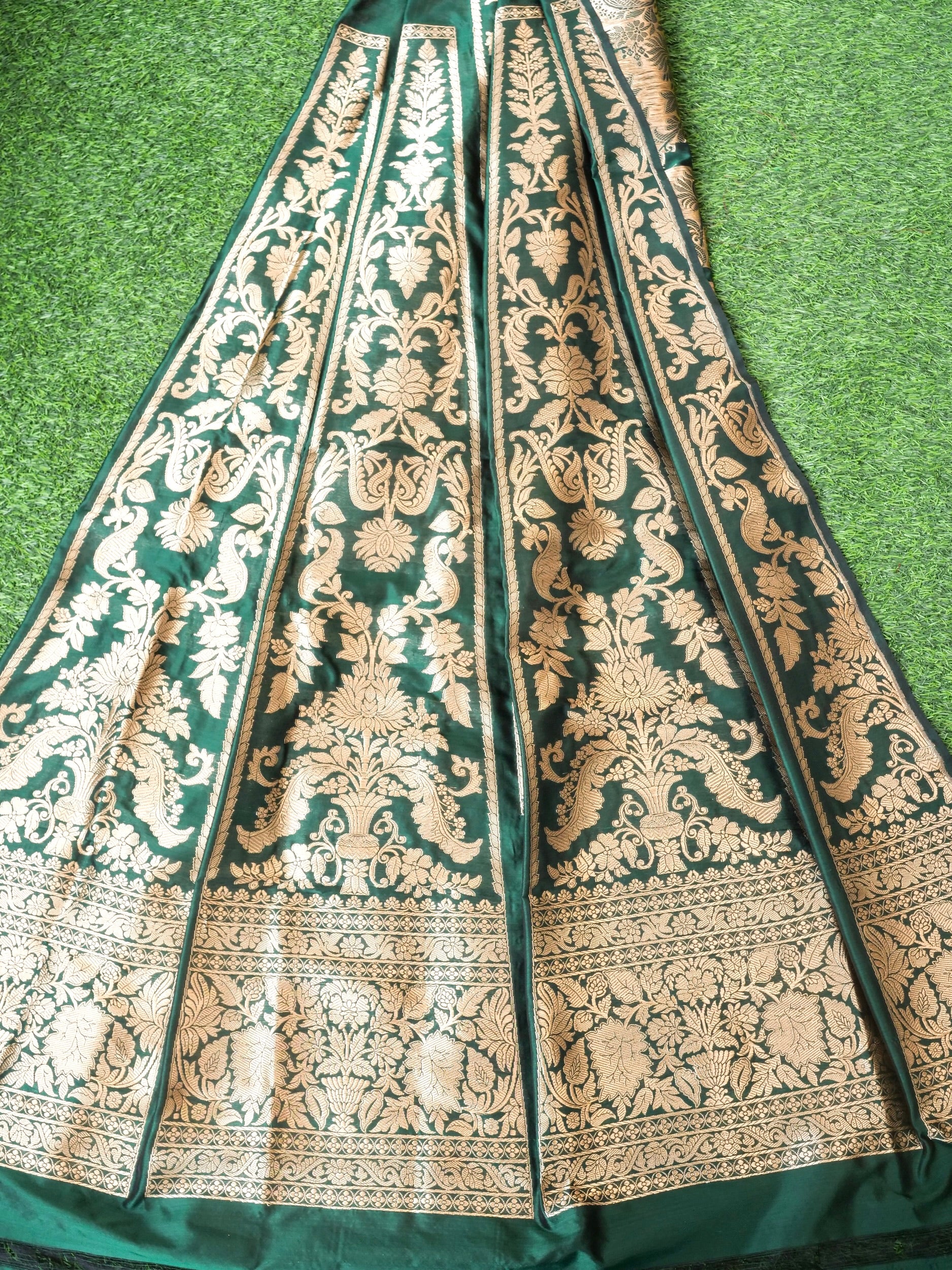 Handloom Banarasi Katan Silk Kalidar Lehenga