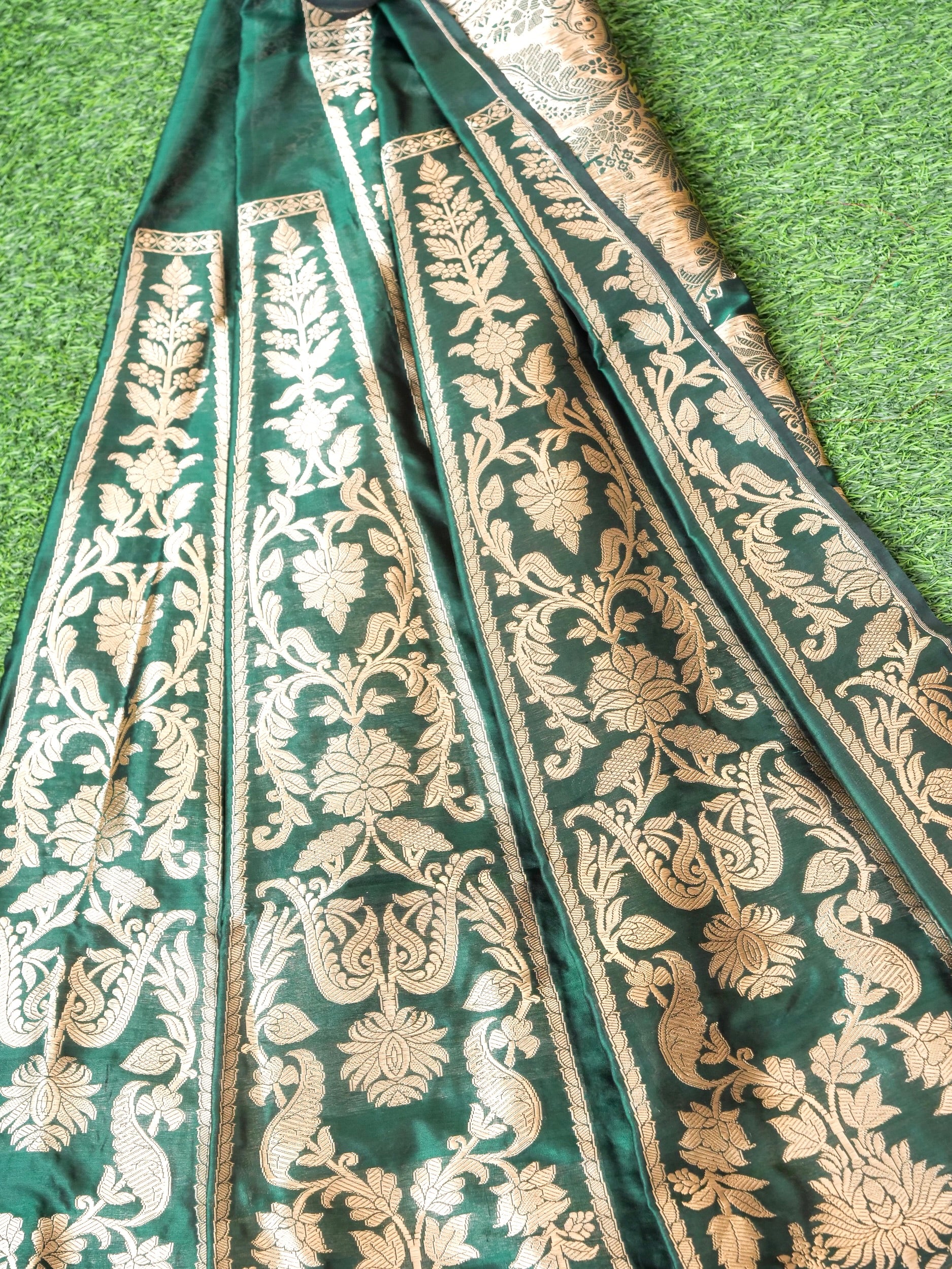 Handloom Banarasi Katan Silk Kalidar Lehenga