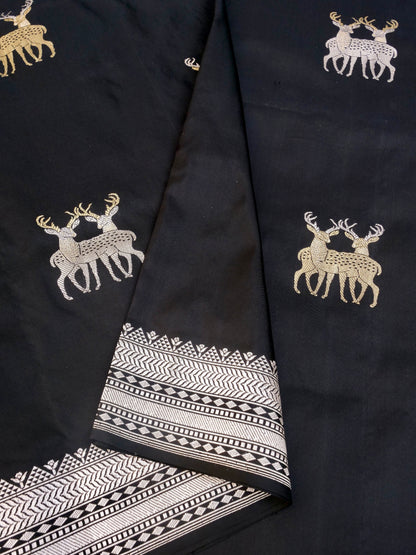 Handloom Banarasi Pure Katan Silk Zarmrig Kadwa Saree