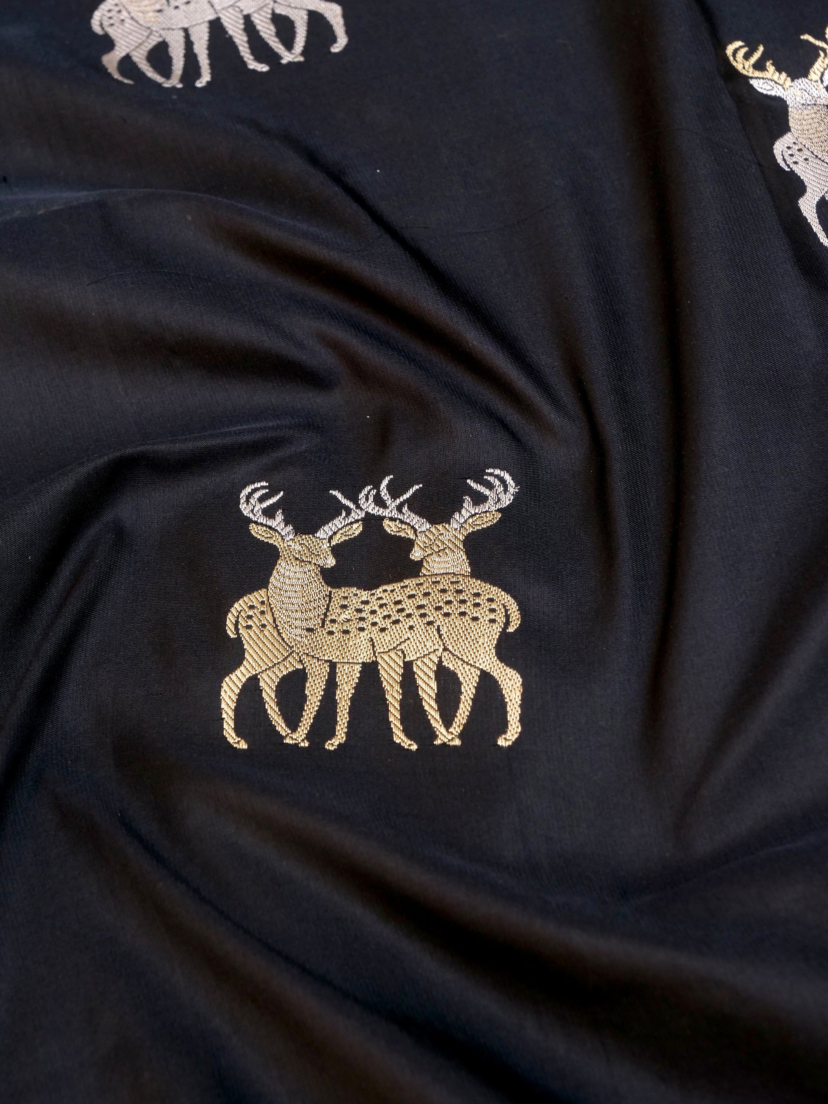 Handloom Banarasi Pure Katan Silk Zarmrig Kadwa Saree