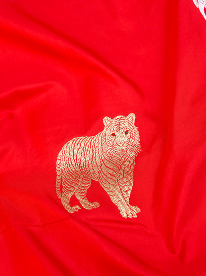 Handloom Banarasi Pure Katan Silk Zarmrig Kadwa Saree