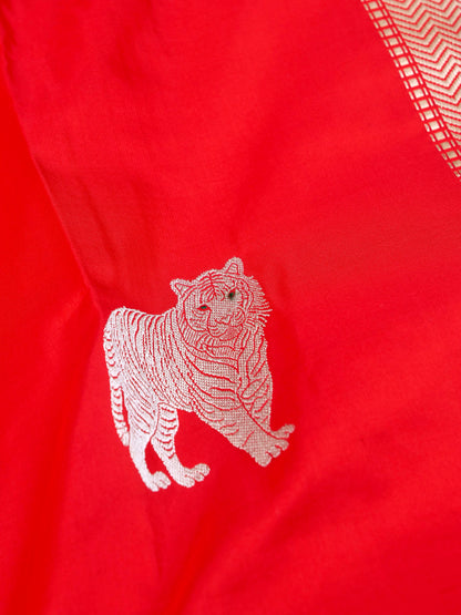 Handloom Banarasi Pure Katan Silk Zarmrig Kadwa Saree