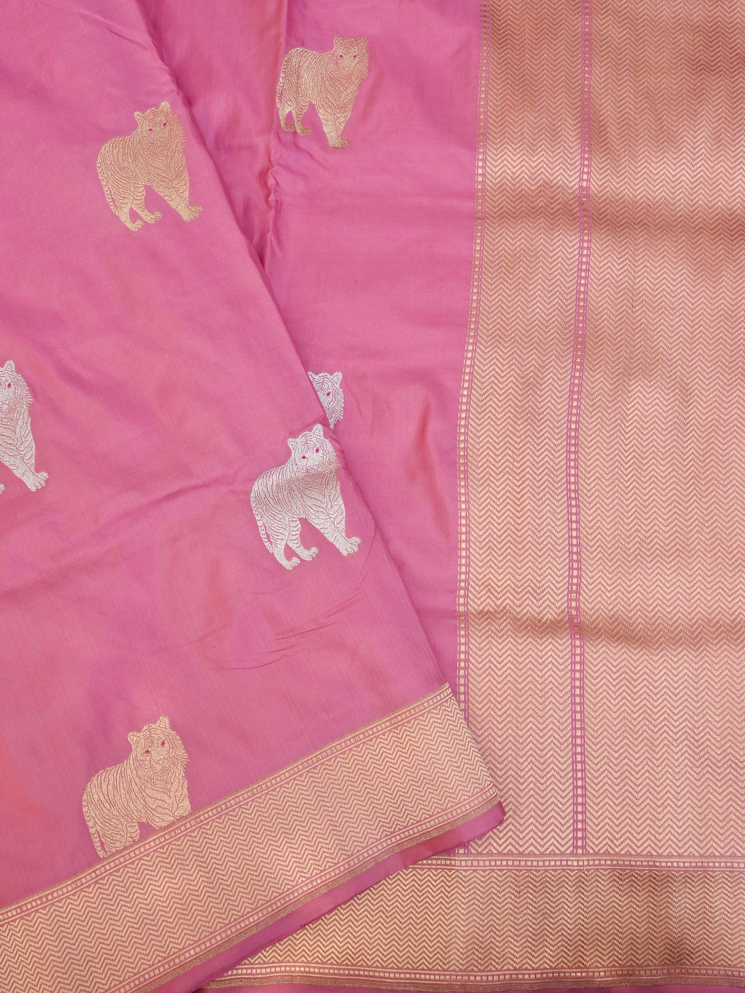 Handloom Banarasi Pure Katan Silk Zarmrig Kadwa Saree