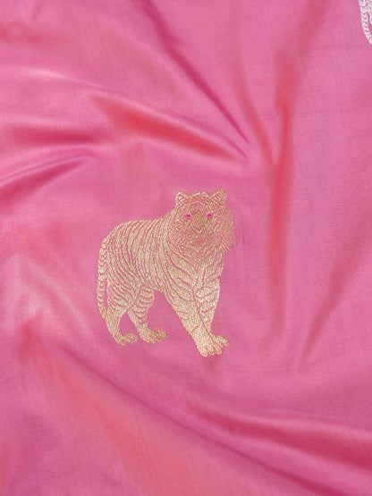 Handloom Banarasi Pure Katan Silk Zarmrig Kadwa Saree