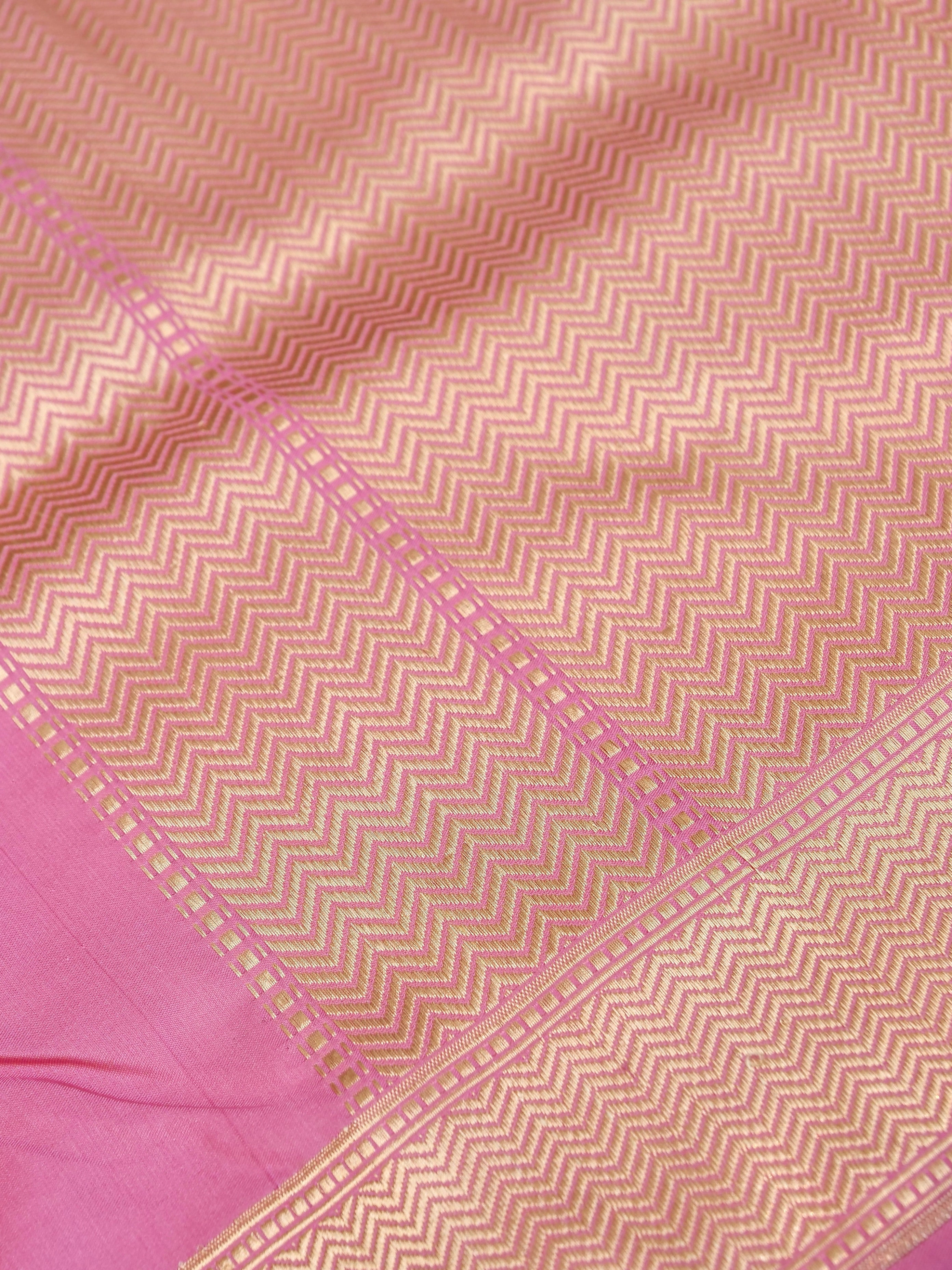 Handloom Banarasi Pure Katan Silk Zarmrig Kadwa Saree