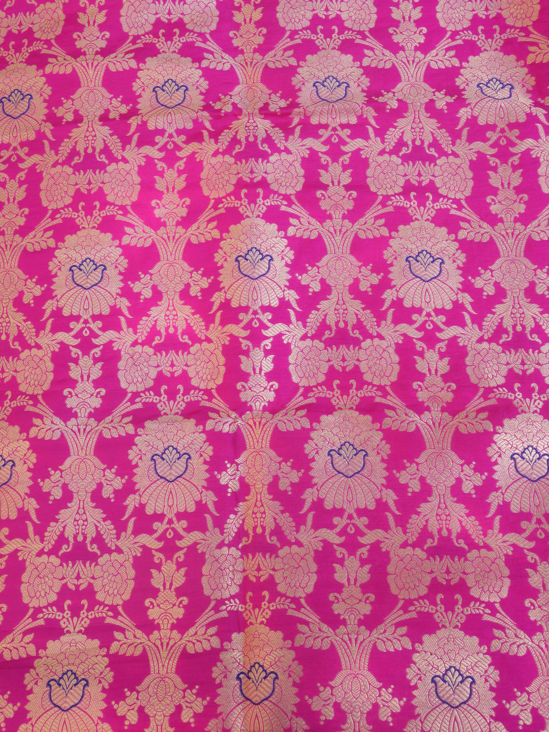 Pink Pure Brocade Banarasi Mehraab Boota Fabric
