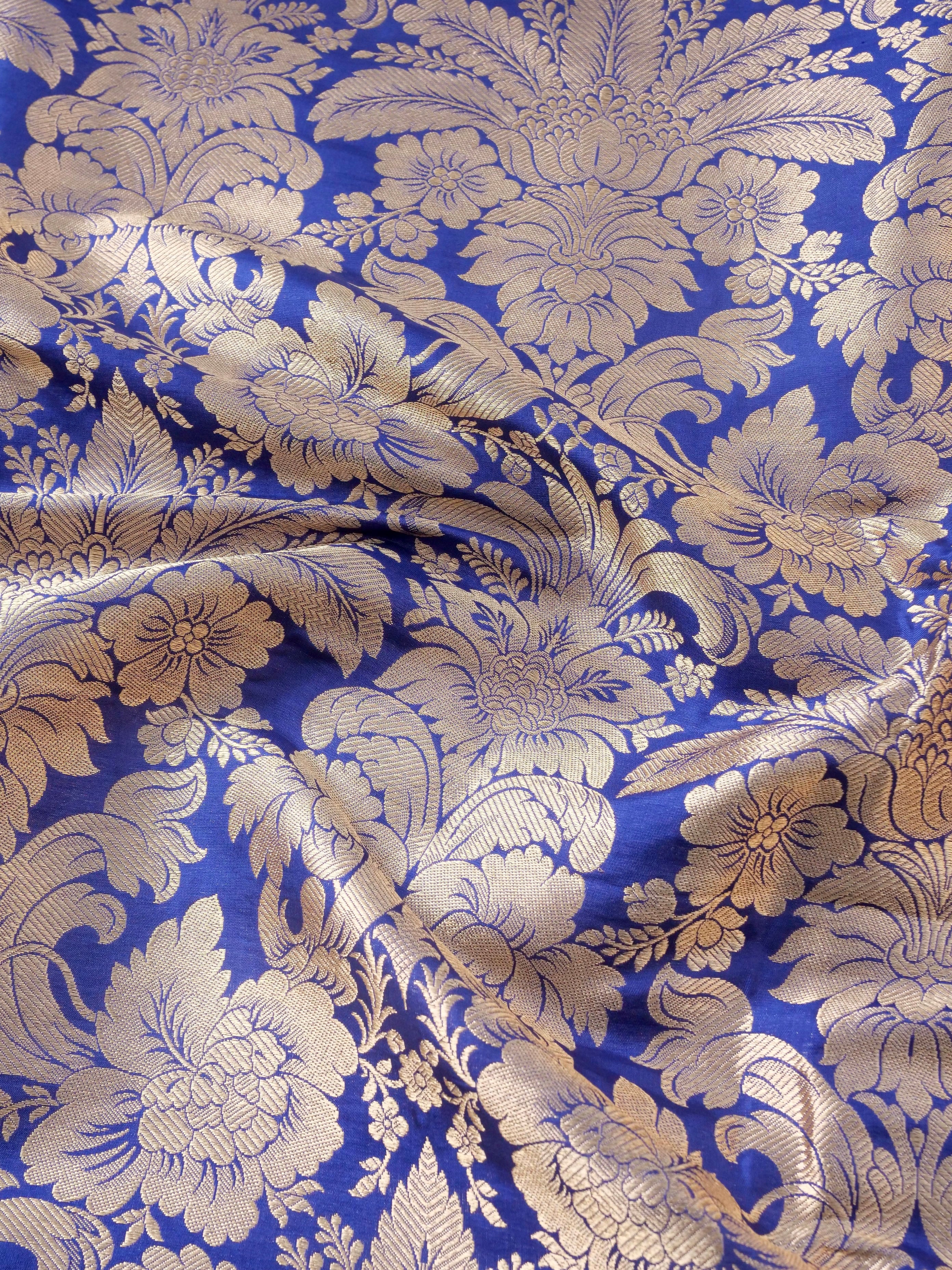 Handloom Pure Brocade Banarasi Fabric