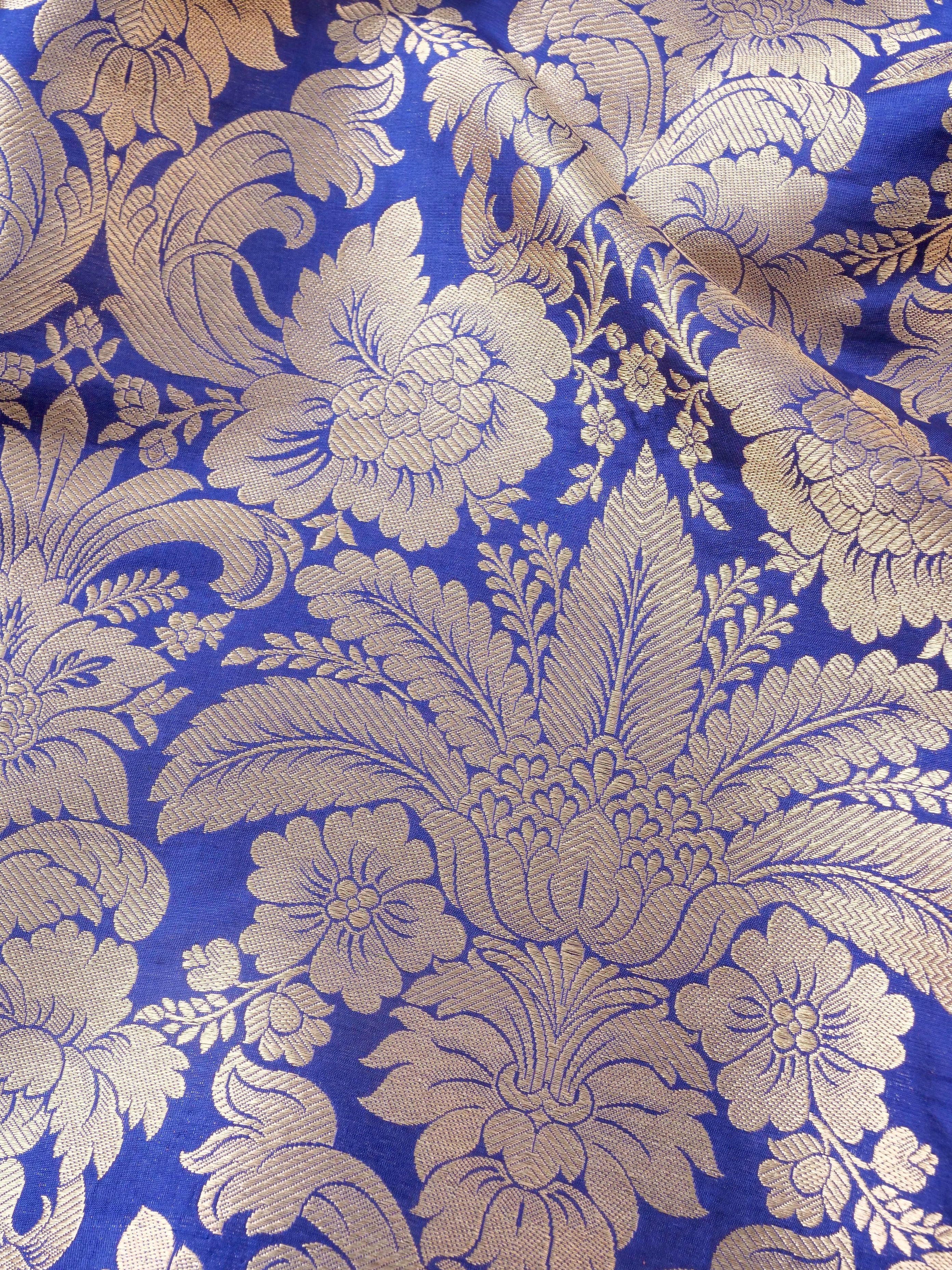 Handloom Pure Brocade Banarasi Fabric