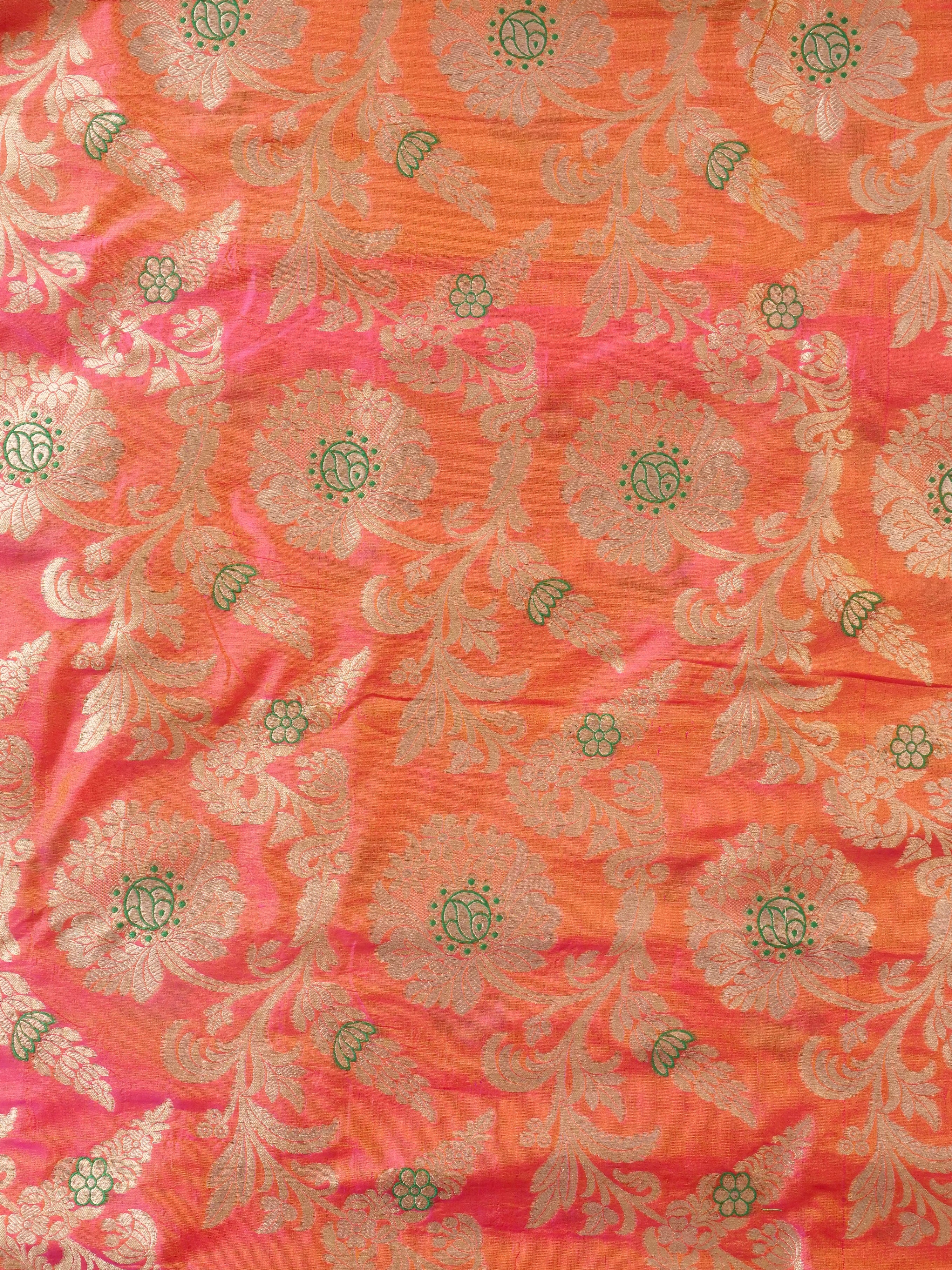 Handloom Pure Brocade Banarasi Fabric