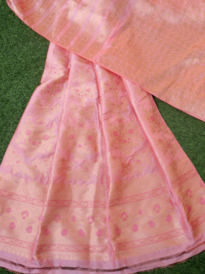 Handloom Banarasi Katan Silk Tarni Kalidar Lehenga