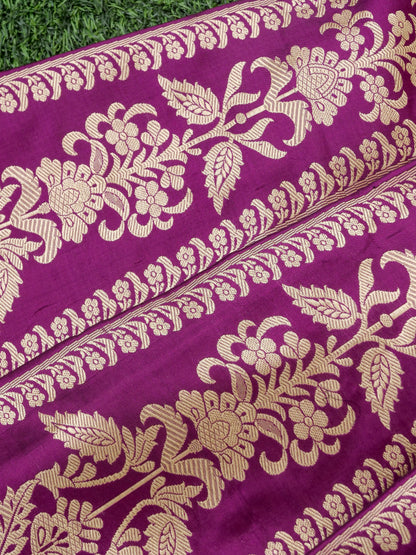 Handloom Banarasi Katan Silk Tanirika Kalidar Lehenga