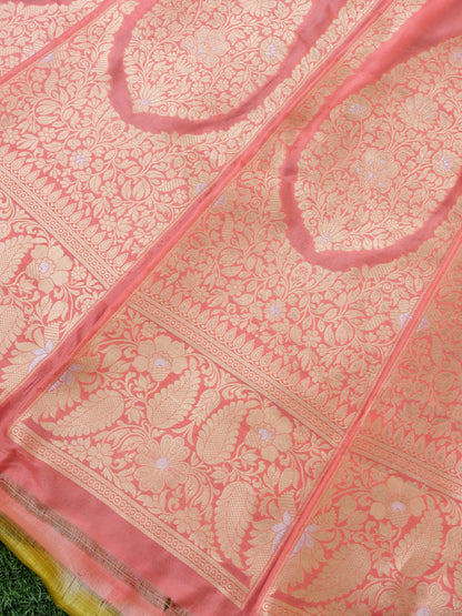 Handloom Banarasi Katan Silk Vrita Kalidar Lehenga