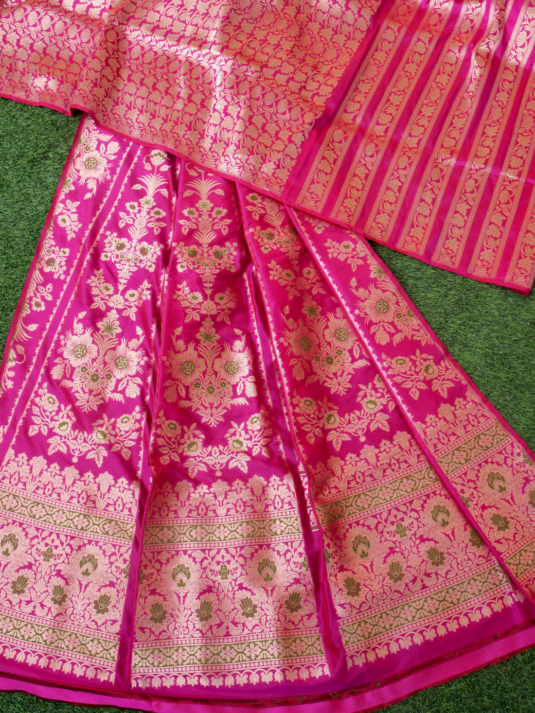 Handloom Banarasi Katan Silk Tarni Kalidar Lehenga