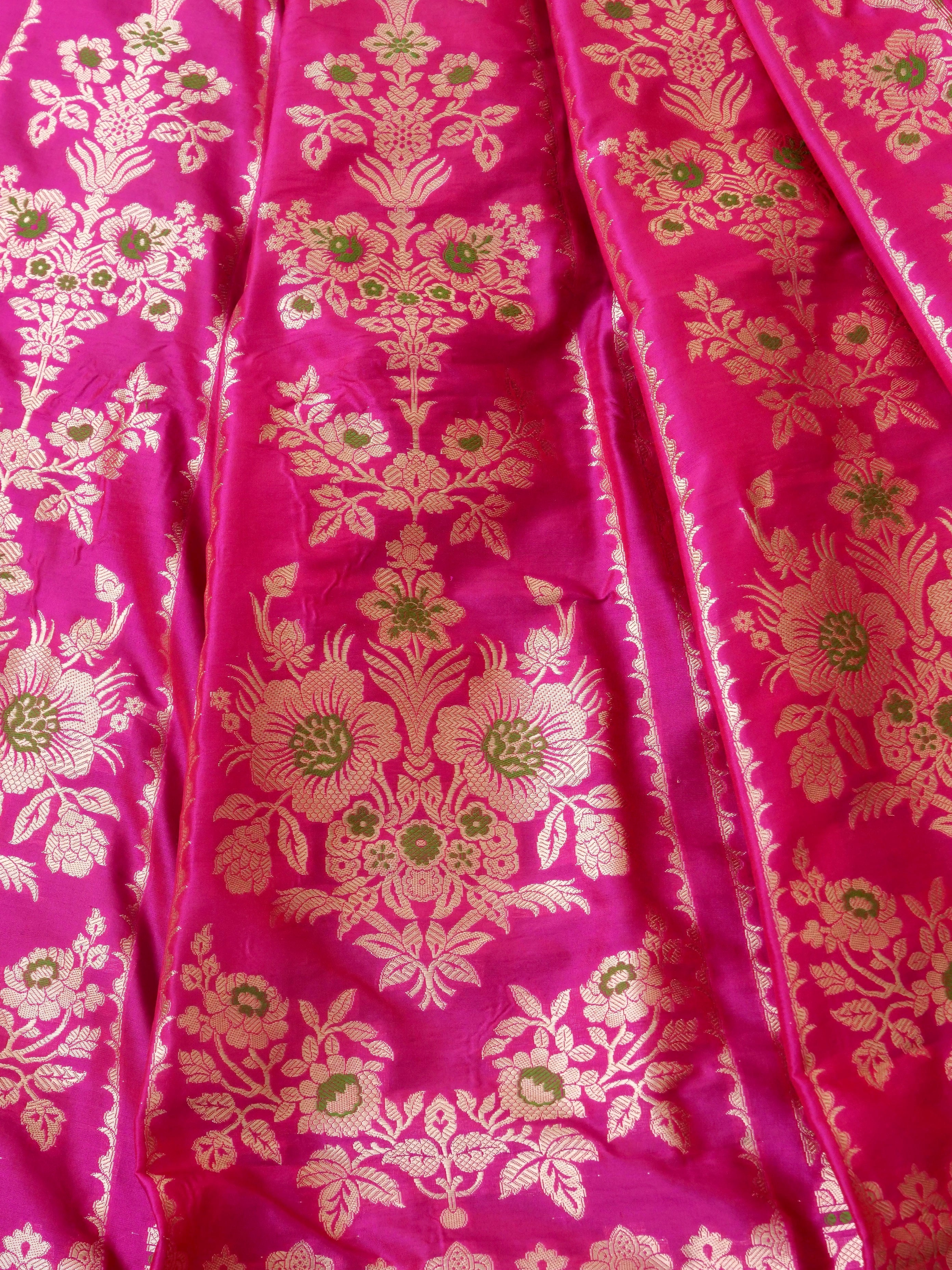 Handloom Banarasi Katan Silk Tarni Kalidar Lehenga