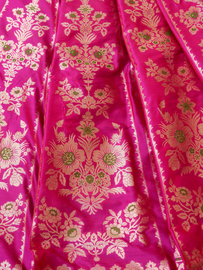 Handloom Banarasi Katan Silk Tarni Kalidar Lehenga