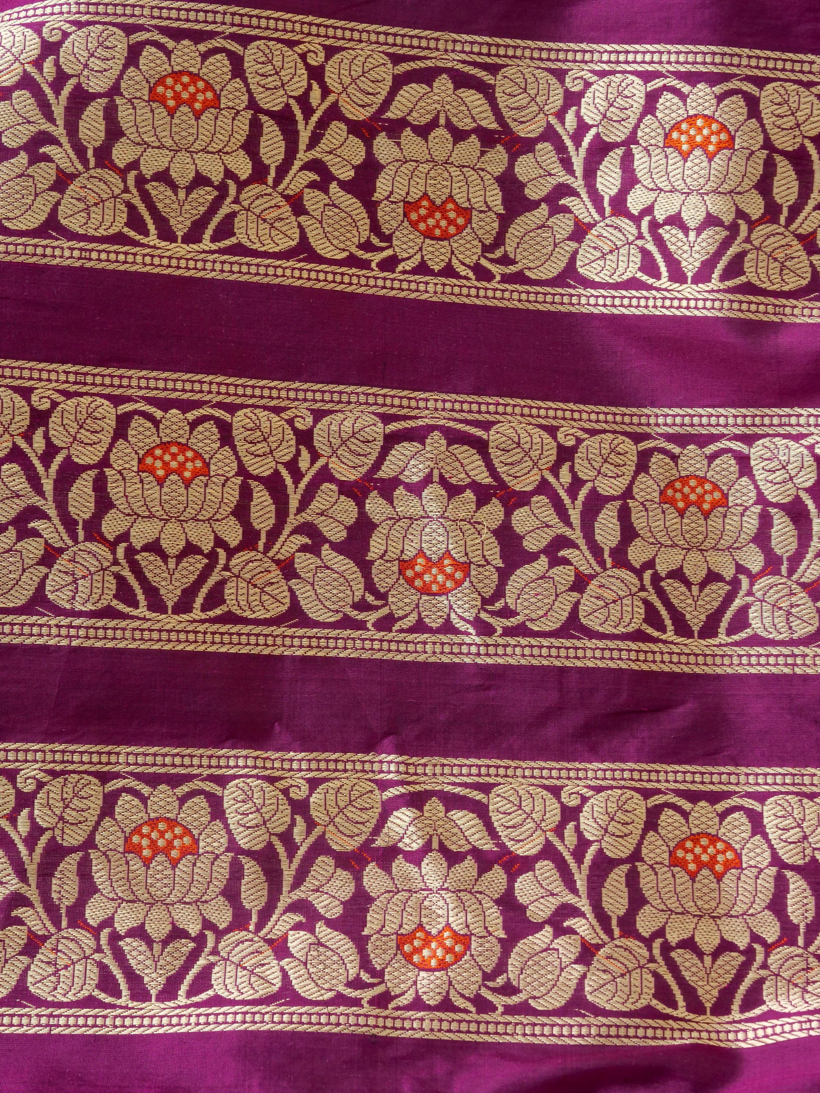 Handloom Banarasi Katan Silk Vanlata Kalidar Lehenga