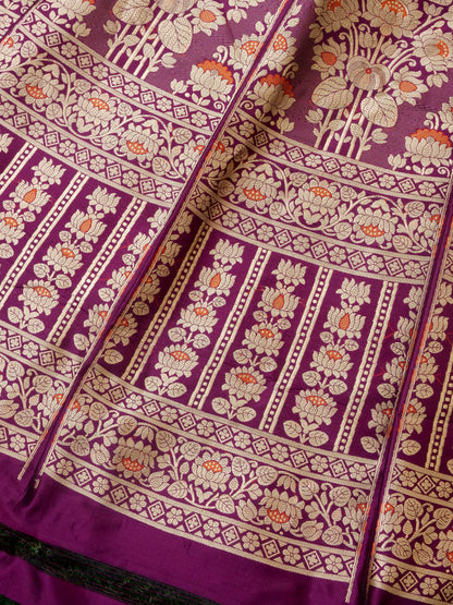 Handloom Banarasi Katan Silk Vanlata Kalidar Lehenga