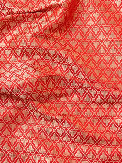 Handloom Banarasi Sateen Katan Silk Vahnika Kalidar Lehenga